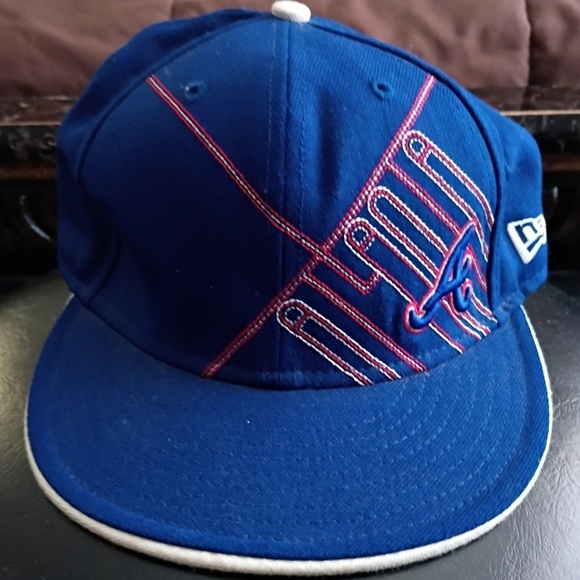 New Era Other - Blue Atlanta Braves New Era Fitted Hat         Size  7 1/8. Gently Used.
